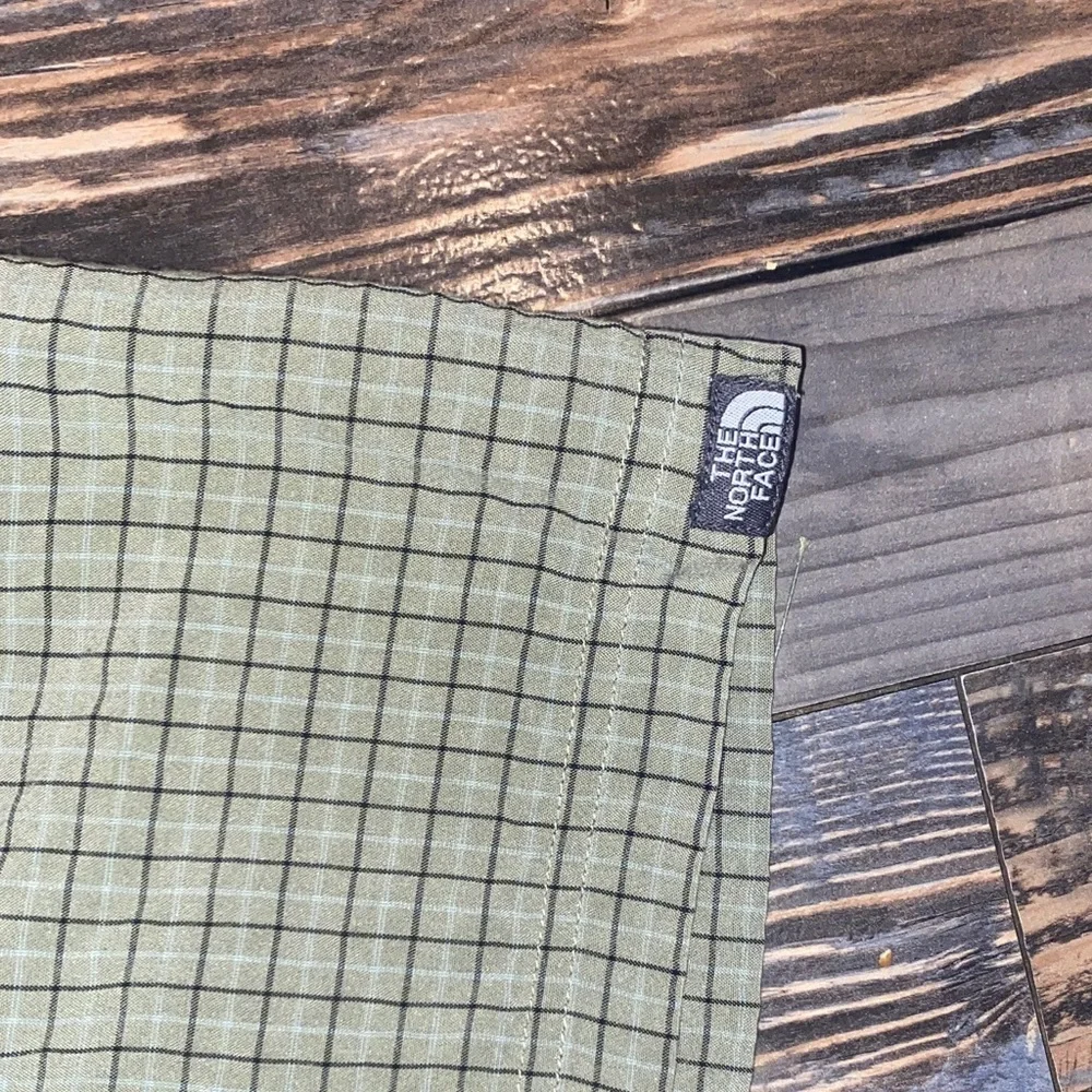 The North Face Olive Checkered Casual Shirt